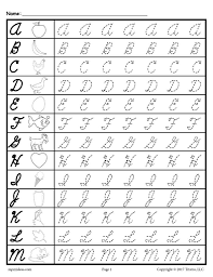 Each printable worksheet has plenty of space for letter formation tracing and then space for cursive writing practice of both uppercase . Cursive Uppercase Letter Tracing Worksheets Cursive Handwriting Worksheets Cursive Practice Cursive Writing Practice Sheets