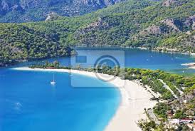 La turquie est l'un des seuls pays au monde à cheval sur 2 continents. Oludeniz Lagune Mer Plage Paysage Turquie Peintures Murales Tableaux Idylle Tourisme Visite Antalya Myloview Fr