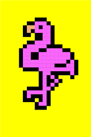 Easy Pixel Art Birds Flamingo Pixel Art Facile Flamant Easy Pixel Art Pixel Art Art