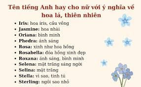 Phim hoa thiên cốt là chuyện tình đặc biệt của sư đồ bạch tử họa và hoa thiên cốt, phim được lấy ý tưởng từ tác phẩm ngôn tình nổi tiếng của tác giả fresh quả quả hiện đang được sự chú ý của khán giả hâm mộ cuốn tiểu thuyết này.nội dung bộ phim xoay quanh cuộc sống của các môn. Ten Tiáº¿ng Anh Hay Cho Ná»¯ Va Y NghÄ©a Ä'áº·c TrÆ°ng Báº¡n Nen Biáº¿t