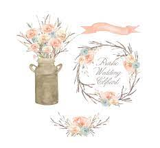 Watercolor Floral Clipart Bouquet Clipart Flower Etsy Floral Watercolor Wedding Clipart Clip Art