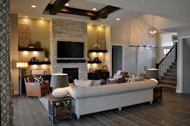 Modern Farmhouse On The Lake Dream Home New Build Chesterfield Sofa Floating Shelves Custom Curtains And Beautifu With Images Interior Design Custom Curtains Interior