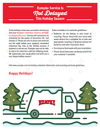 Rumpke Holiday Schedule
