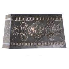 Punched tin lamp shades let the light shine through each hole, creating a pattern on your walls. Irvin S Tinware Rectangular Candle Mold Lamp Shade
