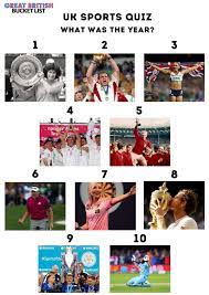 There are many different sports leagues in the uk, in this quiz i'll give you a possible fixture and you have to match it to the sport that the teams would be playing. 50 Uk Sports Quiz Questions And Answers 2021 Quiz