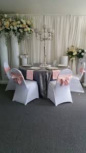 Blush Pink Charcoal Grey And White With A Touch Of Silver Wedding Table Setup Wedding Blushpinkgre Wedding Table Pink Grey Wedding Decor Wedding Table Setup