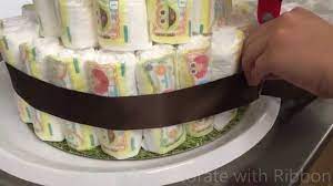Baby Shower Ideas Diaper Cake Monkey Theme Boy Theme Youtube