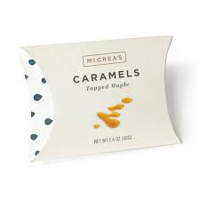 McRea's Caramels Pillow Box, Tapped Maple