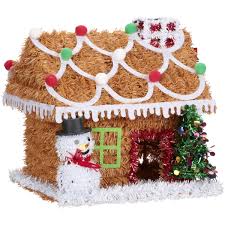 Tips for hosting a gingerbread house decorating party—a fun way to celebrate the winter holiday season with kids. Holiday Time Tabletop Gingerbread House Decoration Walmart Com Walmart Com
