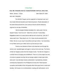 We write essays, research papers, term papers, course works, reviews, theses and more, so our primary mission is to help you succeed academically. Critique Paper Jennie Tuloza Studocu