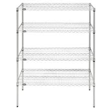 Check spelling or type a new query. Hubert 4 Shelf Silver Wire Shelving Unit 48 L X 24 W X 63 H