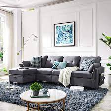 Perhaps one of the most luxurious when it comes to sofas is the sectional. Buy Honbay Reversible Sectional Sofa Couch For Living Room L Shape Sofa Couch 4 Seat Sofas Sectional For Apartment Dark Grey Online In Vietnam B07yfv2nln