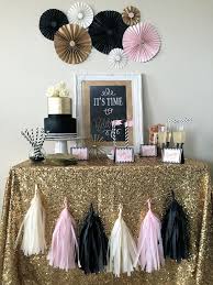 Gold Sparkly Black Blush Celebration Complete Party In Box Decorations By Dainty Dahlias Birthday Party Decorations Birthday Decorations Party Decorations