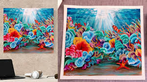 Coral reef painting by xxcystalthewolfxx on deviant. Underwater Simple Painting Coral Fish Youtube