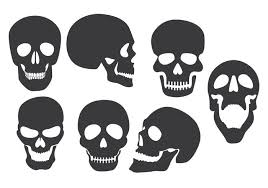 Halloween Skull Silhouettes Google Search Skull Silhouette Simple Skull Drawing Skull Stencil
