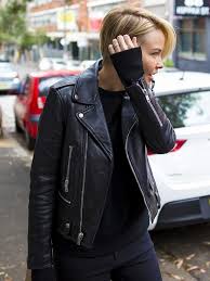 Stylish Lara Worthington Black Leather Jacket