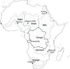 The river flows eastward for about 2,200 miles (3,540 kilometres) from its source on the central african plateau to empty into the indian. Map Of Africa Showing The Congo Niger Nile Zambezi Orange And Lake Download Scientific Diagram