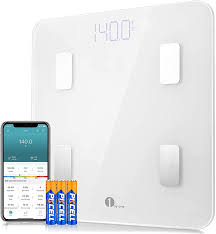 1 By One Smart Body Fat Scales For Body Weight Stones And Pounds Digital Weighing Scales Bathroom Body Composition Monitors With Android Ios App Works With Apple Health Google Fit Fitbit