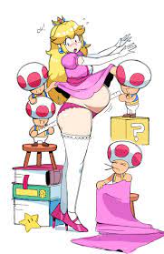 princess peach, toad, and red toad (mario) drawn by noodlemage | Danbooru