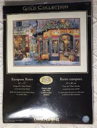 4.8 out of 5 stars. Counted Cross Stitch Kit European Bistro Dimensions Gold Collection Kreuzstickerei