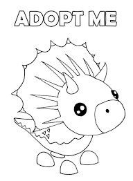 — you can quickly choose suitable pictures for your kids absolutely free of charge. The Triceratops Features Dinosaur Pet With Three White Horns On Its Head And Snout In Adopt Me Video Games Coloring Pages Adopt Me Coloring Pages Coloring Pages For Kids And Adults
