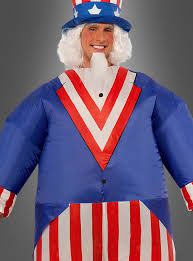 Inflatable, fan, ground stakes and tethers. Inflatable Uncle Sam Costume Kostumpalast De