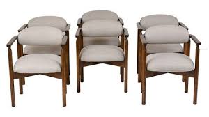 Set Of Six Mid Century Modern Dining Chairs Midcentury Modern Wood Upholstery Fabric Dining Chair By Modern Dining Chairs Seating Mid Century Modern Dining