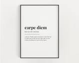 CARPE DIEM DEFINITION Meaning Carpe Diem Printable Wall Art Carpe ...