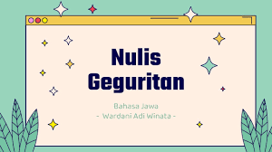 Aksara urip (vokal/a, i, u, e, o) ing pungkasane gatra. Sinau Aksara