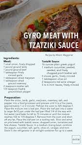Gyro Meat With Tzatziki Sauce Recipe Greek Recipes Recipes Gyro Meat Recipe