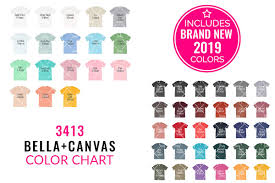 Bella Canvas 3413 Mockup Color Chart
