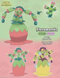 Floramanda Maractus Grass Fairy By Avanna Region Pokemon Badges Pokemon Teams New Pokemon