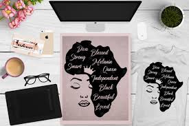 You can copy, modify, distribute and perform the work, even for commercial purposes, all without asking permission. Afro Woman Face Africa Map Words Graphic By Elzicraft Creative Fabrica