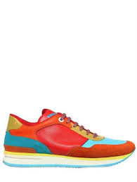 Ferragamo Orange Running Suede Multicolor Sneakers For Men Sneakers Ferragamo Men Shoes Mens