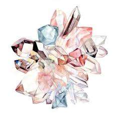 rose celestite quartz peach orb 宝石 イラスト キレイ イラスト 水彩