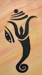 Ganpati Bappa Morya A Simple Ganesha Drawing Easy and simple painting for. ganpati bappa morya a simple ganesha