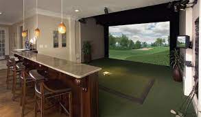 Luxury Home Golf Simulator Rooms Aboutgolf Will Happily Install A Simulator In Your Home Assuming Golf Room Golf Simulator Room Home Golf Simulator