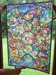 Amazon Com Disney Stained Art Jigsaw Puzzle 1000p All Stars Stained Glass Ds 1000 764 Toys Amp Games Jigsaw Puzzles Art Stain