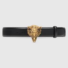 leather belt with wolf head leather belts men mens leather accessories gucci leather belt