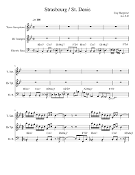 Strasbourg St Denis Sheet Music For Tenor Saxophone