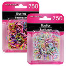 Basic Solutions Mini Hair Elastics 750 Ct Packs Diy Hair Accessories Rainbow Loom Bands Girls Hair Accessories