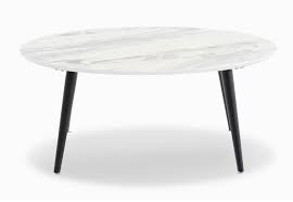 37cm (h) x 70cm (dia.). White Marble Amarah 1000 Round Coffee Table Amart Furniture