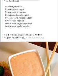 Yum Yum Sauce Yum Yum Sauce Recipes Sushi Recipes