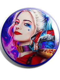 Bottom Arlequina Button 3,5 cm (broche Alfinete)