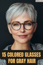 15 Modern Colored Glasses For Older Women With Gray Hair