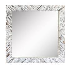 Shop for white square mirror at bed bath & beyond. Stonebriar Collection Square White Wooden Chevron Wall Mirror
