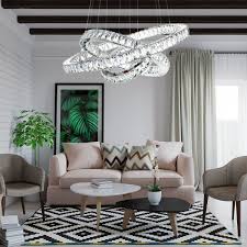 Neptune Three Rings Chandelier Chandelier In Living Room Living Room Decor Modern Ring Chandelier