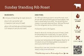 Boneless Prime Rib Cooking Time Chart Sunday Standing Rib Roast Recipe Porter And York