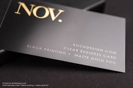 Black And Gold Card Beautiful Clear Plastic Business Cards With Gold Foil Stamp Clear Business Cards Printing Business Cards Cool Business Cards