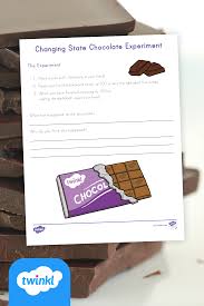 Changing States Of Matter Chocolate Experiment States Of Matter Matter Experiments Science Teaching Resources